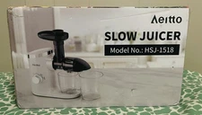 Aeitto HSJ‑1518 Slow Cold Press Juicer – Black, 2‑Speed, Reverse, Quiet Motor