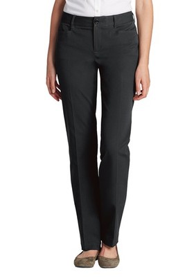 Eddie Bauer Damen Hose STRAIGHT LEG JEAN  CURVY, Dunkelgrau, 36 Regular