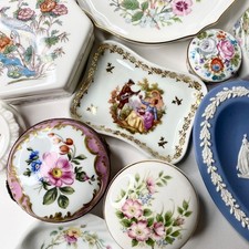 Ceramic Trinkets dishes and pot - Select the items you want!