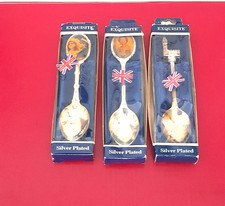 Souvenirlöffel versilbert Großbritannien drei verschiedene