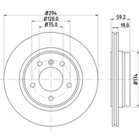 Hella Bremsscheiben Hinten Ø294 Mm AußEnbelüFtet FüR Bmw 3Er Touring Cabriolet