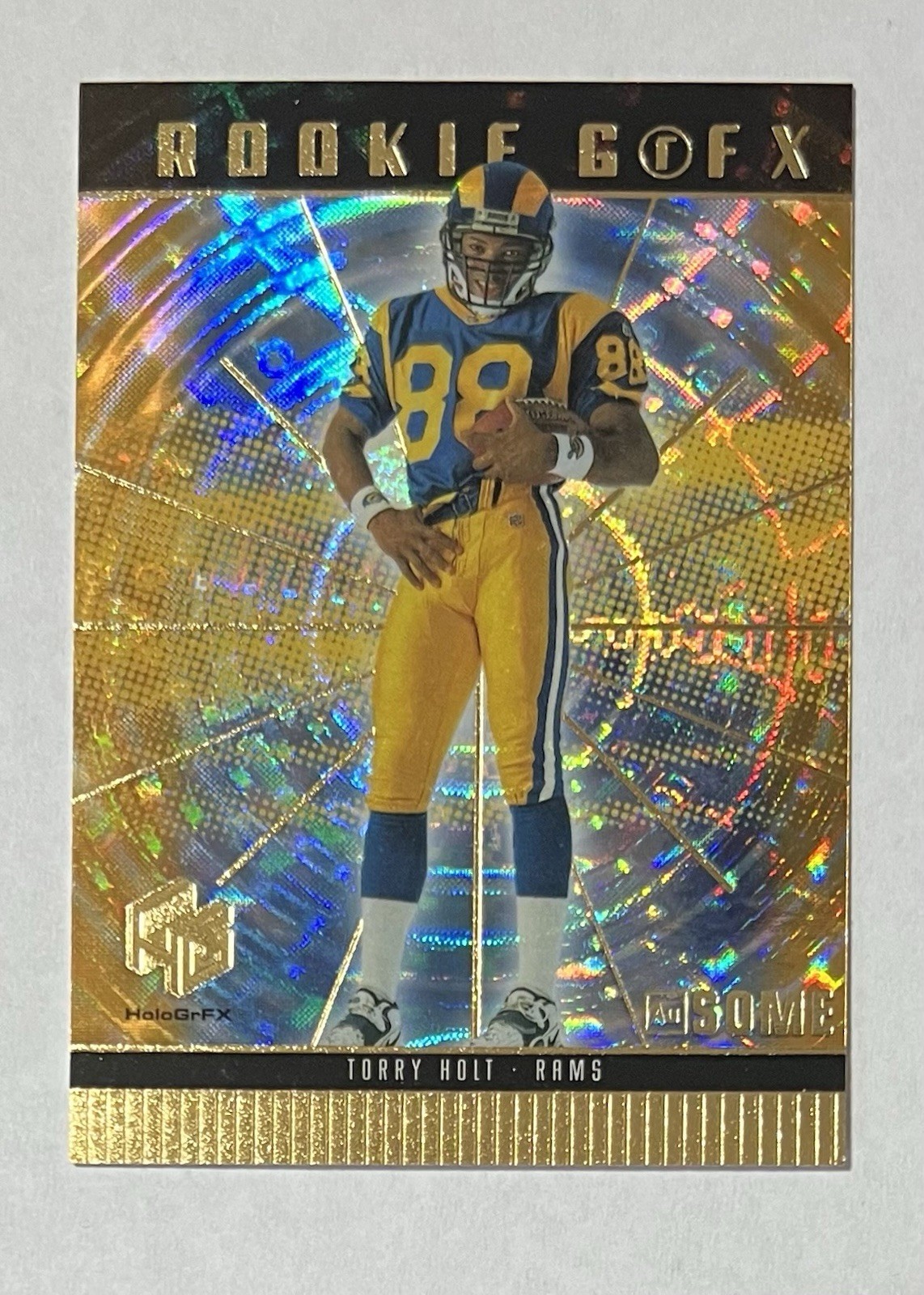 Torry Holt 1999 Upper Deck GH HoloGrFX RC ROOKIE GrFX GOLD AuSOME Card #66