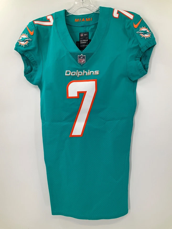 #7 CAMISETA EMITIDA POR EL EQUIPO NIKE DE JASON SANDERS MIAMI DOLPHINS AQUA TALLA 38 AÑO: 2017 HABILIDAD Foto 2 de 4