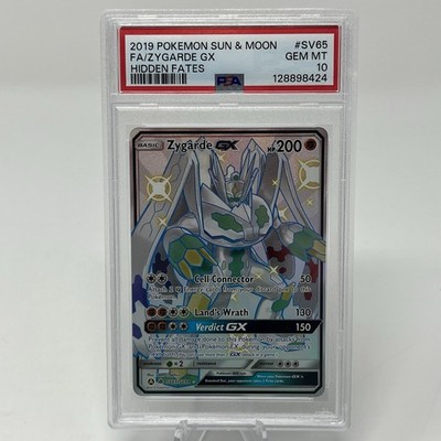 Zygarde GX 2019 Pokemon Sun & Moon Hidden Fates Full Art #SV65 PSA 10