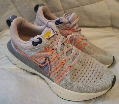 Nike React Infinity Run Flyknit 2 Pink Running Shoes CT2423-007 Women's Size 9