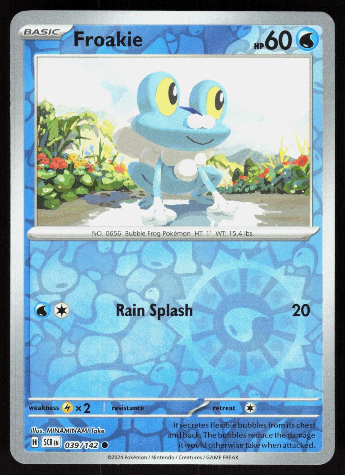 Froakie 39/142 Common Stellar Crown Pokemon Reverse Holo Near Mint