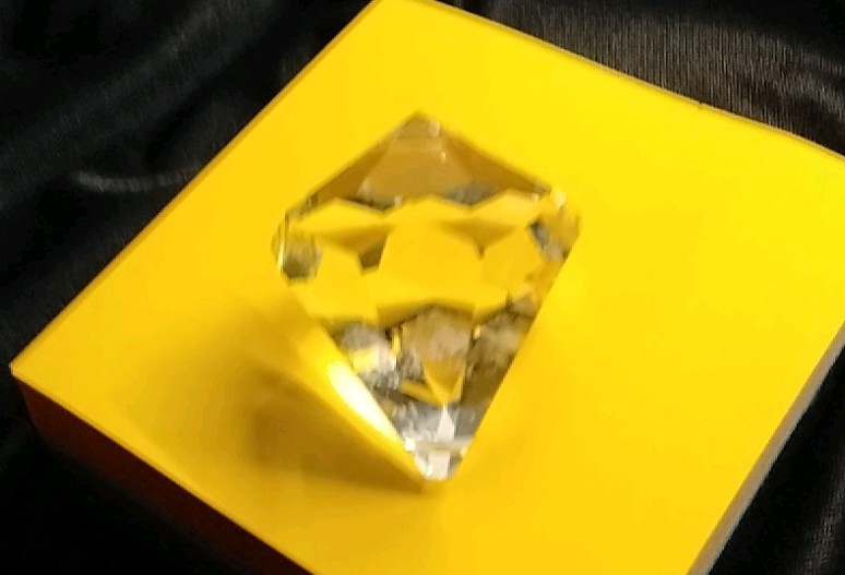 A Faceted Crystal Decorative Object , possible Paper Weight, by OlegCassini