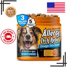 Dog Allergy Itch Relief & Immune Chews for Dogs with Omega 3 Itchy Skin