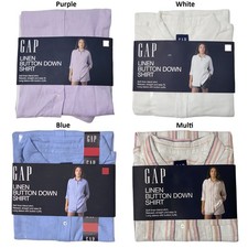 Gap Women's Relaxed Fit Light Soft Linen Button Down Top