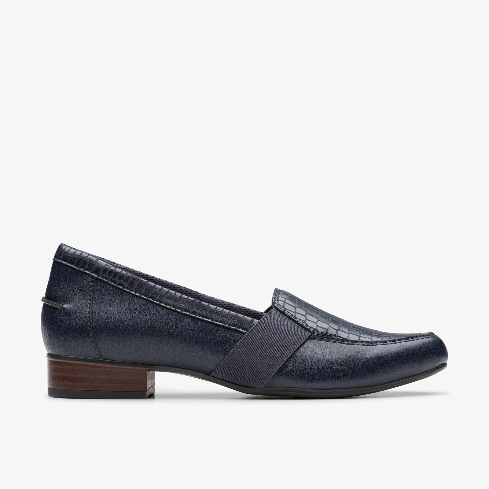 Mocassini Clarks donna Juliet Beat in pelle blu navy eleganti in pelle