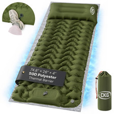 CKG Camping Sleeping Pad with Thermal Barrier, Ultralight Camping Mat 4in Thick