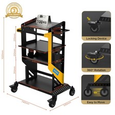 Carro rodante 360° carro utilitario rodante de alta resistencia taller garaje herramientas almacenamiento