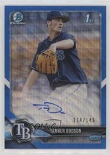 2018 Bowman Draft Chrome Pick Blue Wave Refractor 114/149 Tanner Dodson Auto a8r