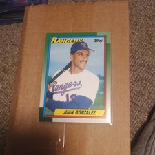 1990 TOPPS JUAN GONZALEZ TEXAS RANGERS ROOKIE CARD #331 NM. rookie card picture