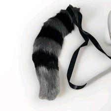 Animal Furry Long Black Tail 21" Cosplay Costume Unisex