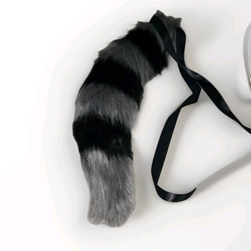 Animal Furry Long Black Tail 21" Cosplay Costume Unisex