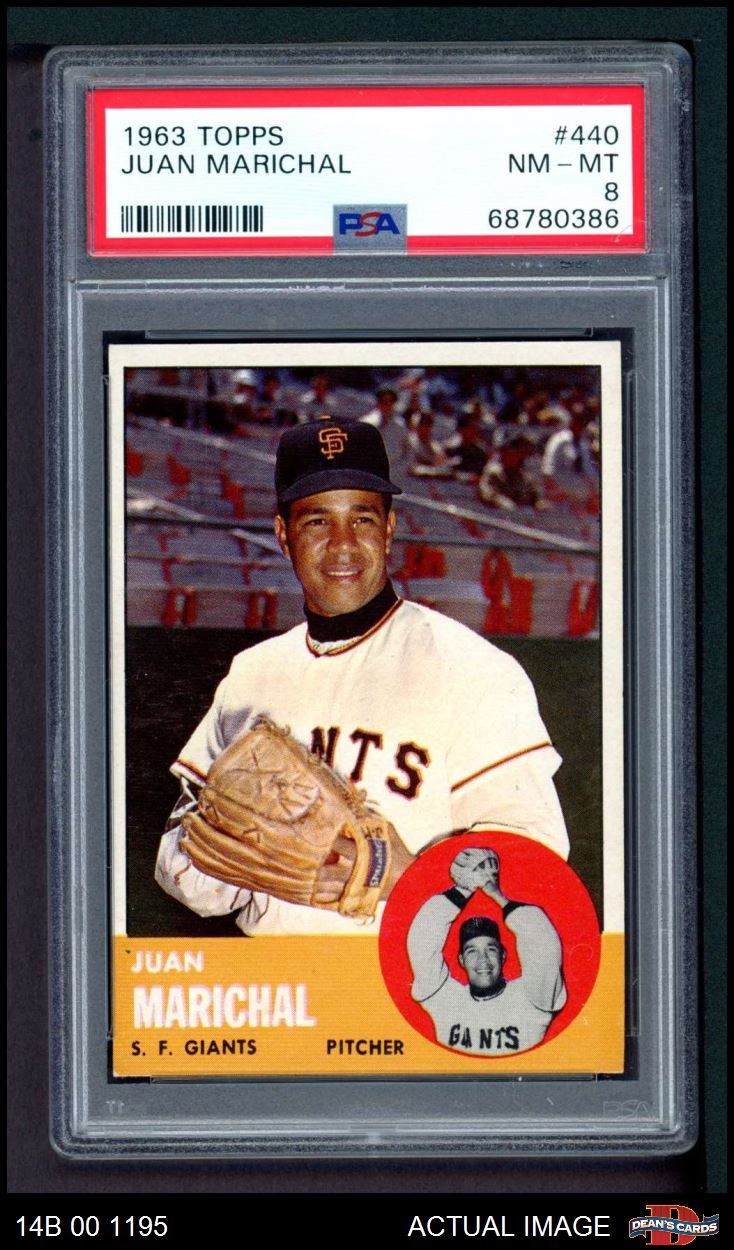 1963 Topps #440 Juan Marichal Giants HOF PSA 8 - NM/MT