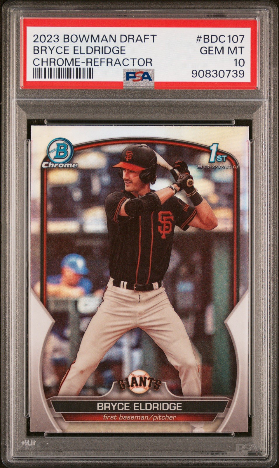 2023 Bowman Draft Bryce Eldridge 1st Chrome Refractor PSA 10! SF Giants! RC