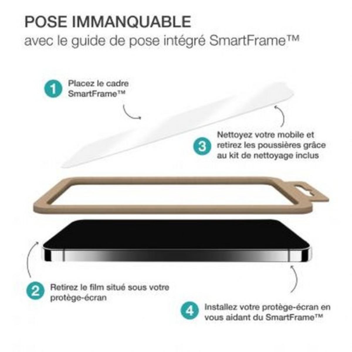 Verre de protection iPhone 15 Plus premium 2.5D haute transparence