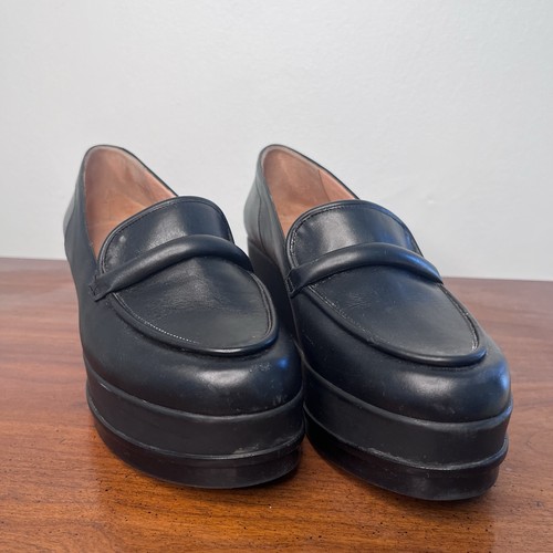 Robert Clergerie Yokole Womens Size 39.5 Black  Platform Wedge Shoes Chunky - Picture 4 of 12
