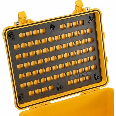 PELICAN Lid Panel 13 in x 18 in, 56 Openings, Twist Cam Locks, Black 61NJ36