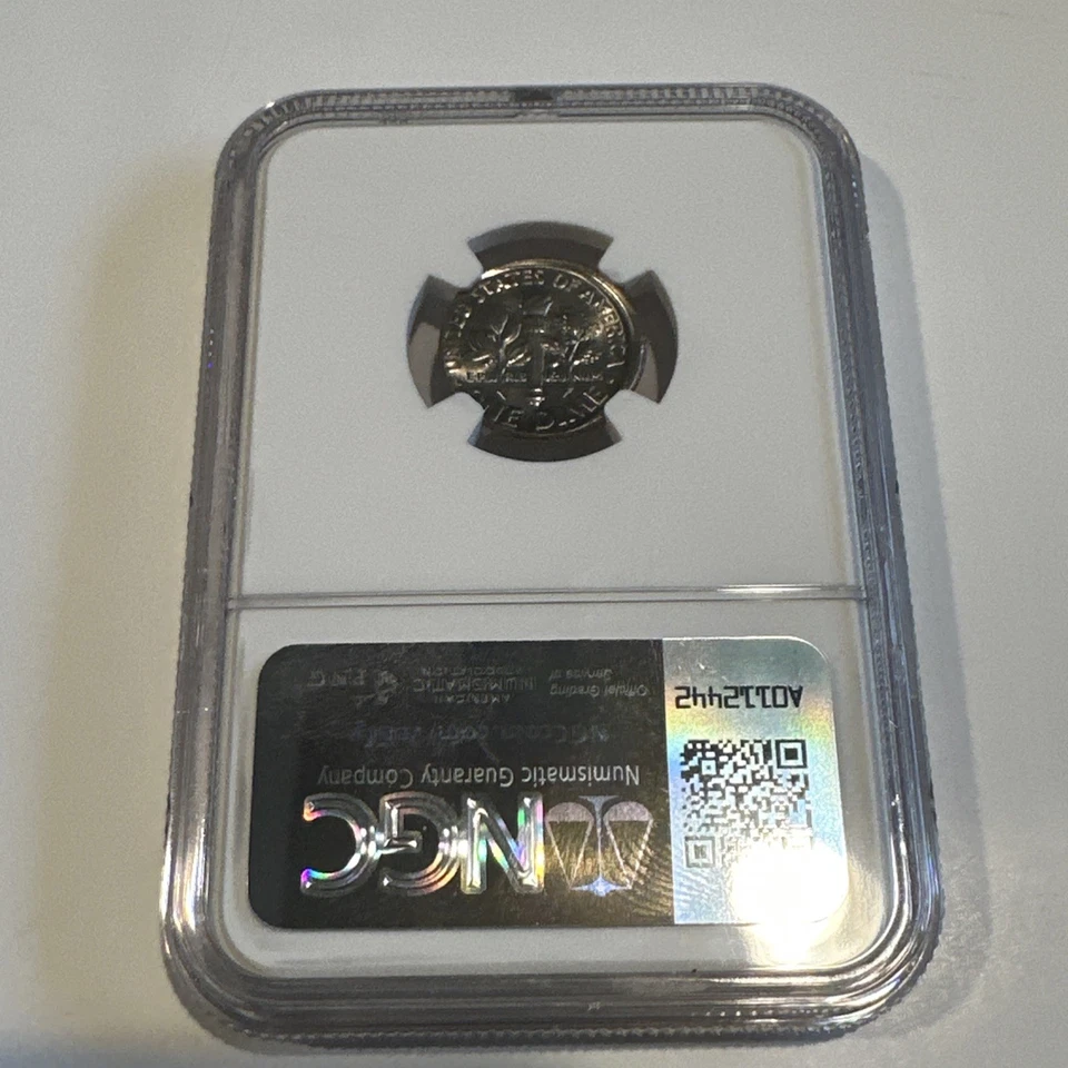 2005 Roosevelt Dime Mint Error Uncirculated Broadstruck North East Error - NGC - Image 2 of 2