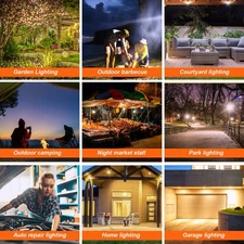 360LEDs Garage Light Solar Powered Pendants Lamp Motion Sensor Light YAQY