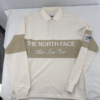 Aime Leon Dore x The North Face  Rugby Shirt SMALL Natural White Polo Kith NEW
