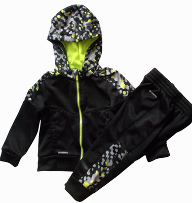 Athletic Works Baby Boys Tech Fleece 2-Piece Set Jacket & Pants 24 mos Black EX.