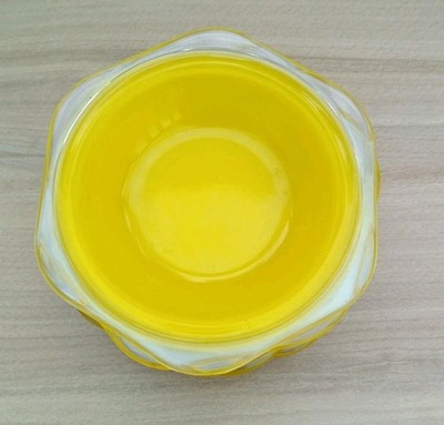 Vintage Phoenix Spray-ware Pyrex gelb Klarglas Dessertschalen x 6 Kitsch 