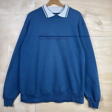 Vintage 90s Champion Collared Sweatshirt Embroidered Spellout USA Sz XXL