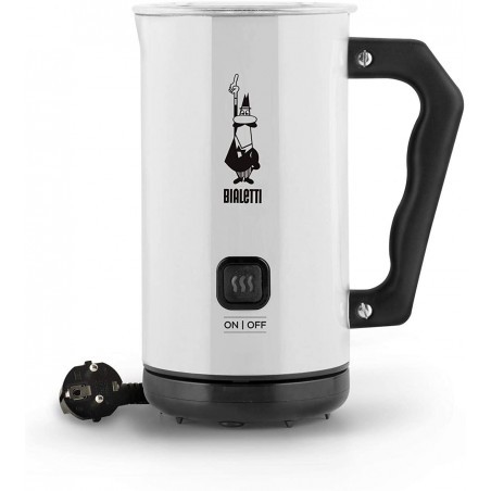 Bialetti Milk Frother MKF02 Bianco: Montalatte Elettrico Cappuccino Bar