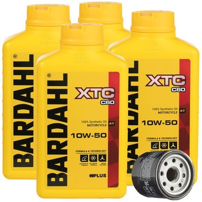 Service Oil Bardahl XTC C60 10w50 + Filter Kawasaki Vulcan 500 Ltd 2004