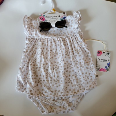 Bearpaw Baby Girl Romper w/ Sunglasses 6-9M NWT  Summer Outfit MSRP $34