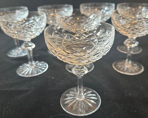 Waterford Powerscourt Champagne Coupes lot of 8 signed