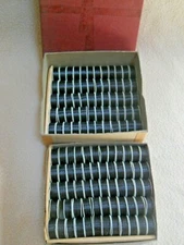 119 Vintage Spools Of Black Thread