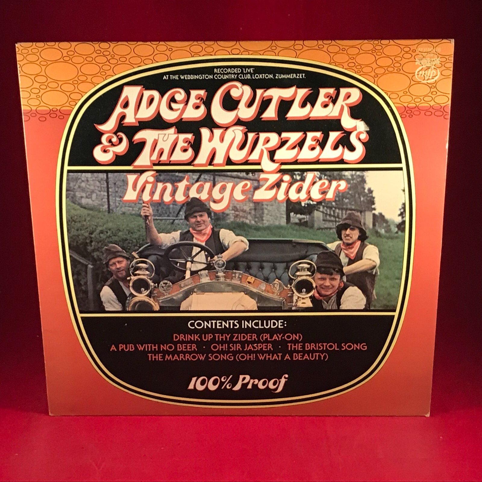 ADGE CUTLER & THE WURZELS  Vintage Zider 1980 UK vinyl LP Of The West live ~