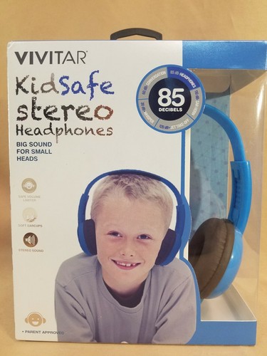 Vivitar KidsTech KidSafe Stereo Wired Headphones BLUE Children Safe 85dB Volume - Picture 10 of 12