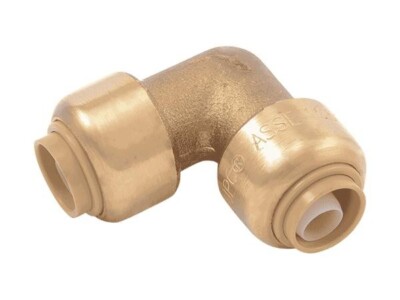 U246A Shark Bite Brass Push 90° Elbow * Push-Fit  3/8'' x 3/8''  (Lead Free )
