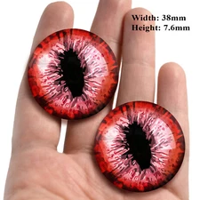 Red Glass Eyes - Taxidermy Creature Large Craft Eyeballs 38mm