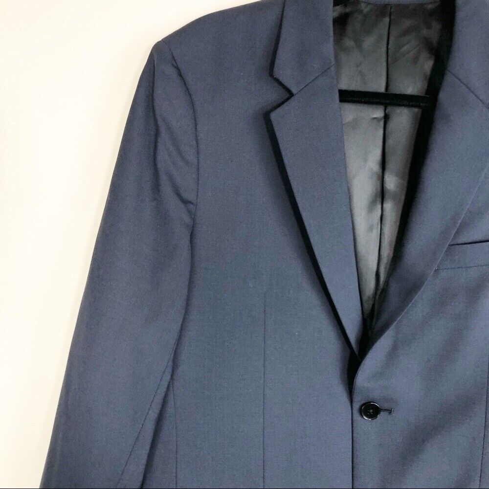 Theory Wool Tailored Navy Two Button Blazer - image 7