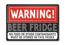 BEER FRIDGE METAL Funny Bar Sign Plaque Gift Idea for Him. Shed Bedroom Man Cave
