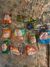 McDonalds 1999,2000 Tarzan Toys and Straws - New - Lot of 8 Toys and 2 Straws