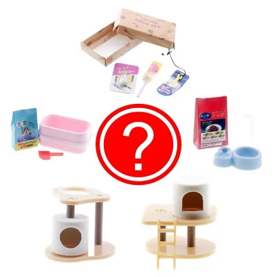 J DREAM Dollhouse Miniature Cat Climbing Tower Tree Food Litterbox 1 Random Accessory