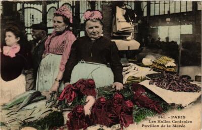 Old postcard Paris 1st Les Halles Centrales Pavillon de la Marée (479487)