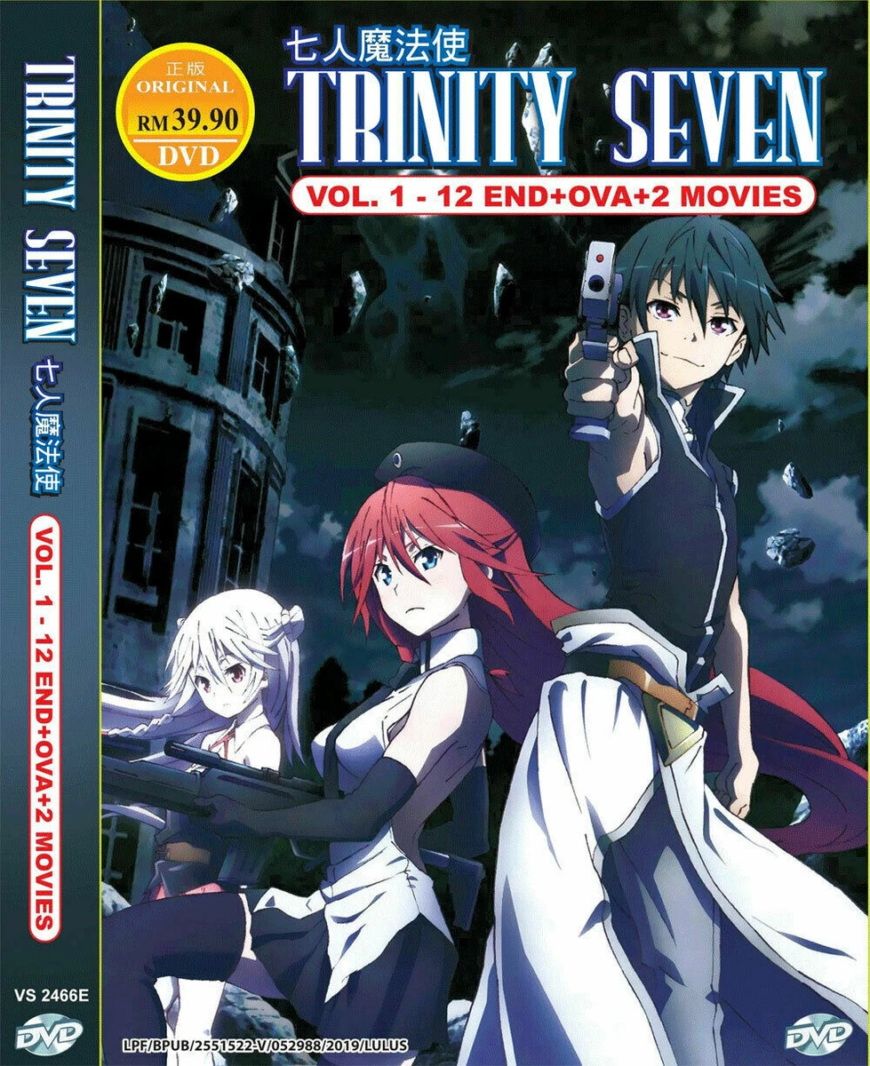 DVD ANIME TRINITY SEVEN VOL.1 12 END 1 OVA 2 MOVIE ENG SUBS REG ALL FREE DVD