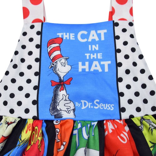 NEW The Cat in the Hat Girls Dress Boutique Baby Princess Twirl Dress Sleeveless - Picture 5 of 6