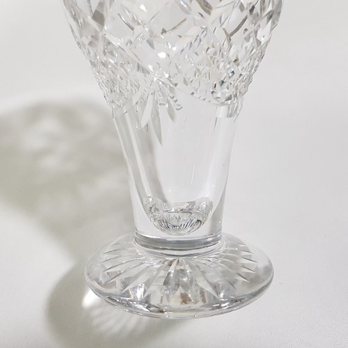 Thomas Webb Art Deco Crystal Cut Glass 15cm Vase Footed England 1920s etching - Picture 18 of 20