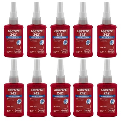 Loctite 242 Pack of 15 Medium Strength Threadlocker Adhesive 50ml Bottle