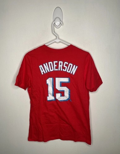 Nike Miami Marlins Shirt Boys Sizes Brian Anderson Red Baseball - Picture 2 of 4